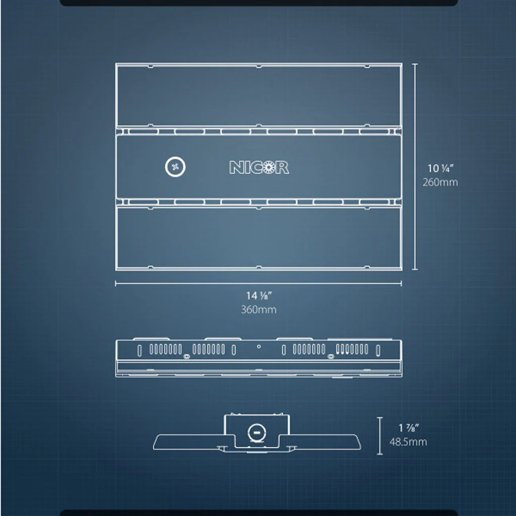 Nicor HML1 110w Linear LED 4000K High Bay with Sensor Socket - Image 2