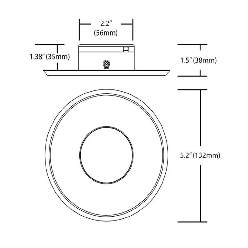 Nicor LED Flush Mount Ceiling Light 3000K with Round White Trim - Image 2