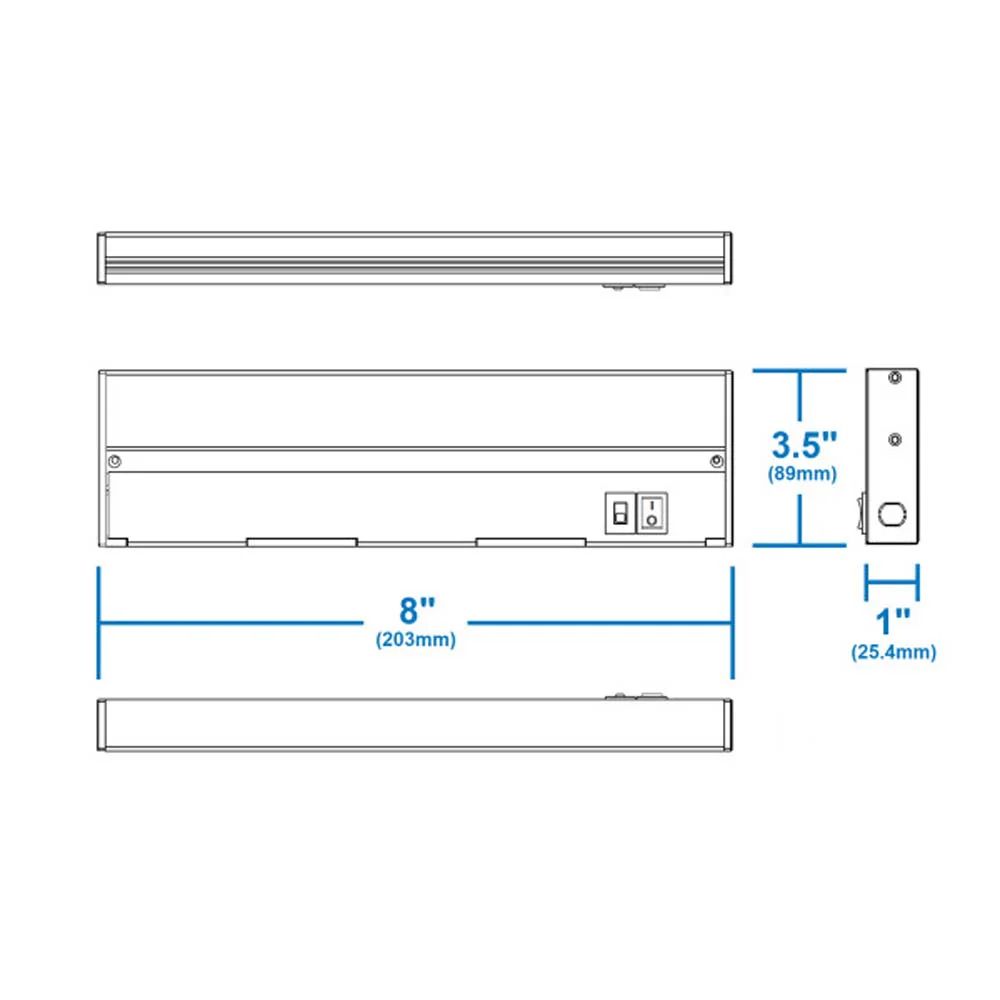 NUC-5 Series 8-inch White Selectable LED Under Cabinet Light - Image 2