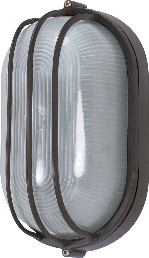 Nuvo 1 Light - 10 inch - Oval Cage Bulk Head - Die Cast Bulk Head