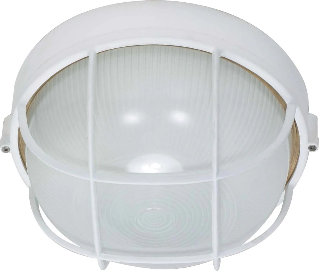 Nuvo 1 Light - 10 inch - Round Cage Bulk Head - Die Cast Bulk Head