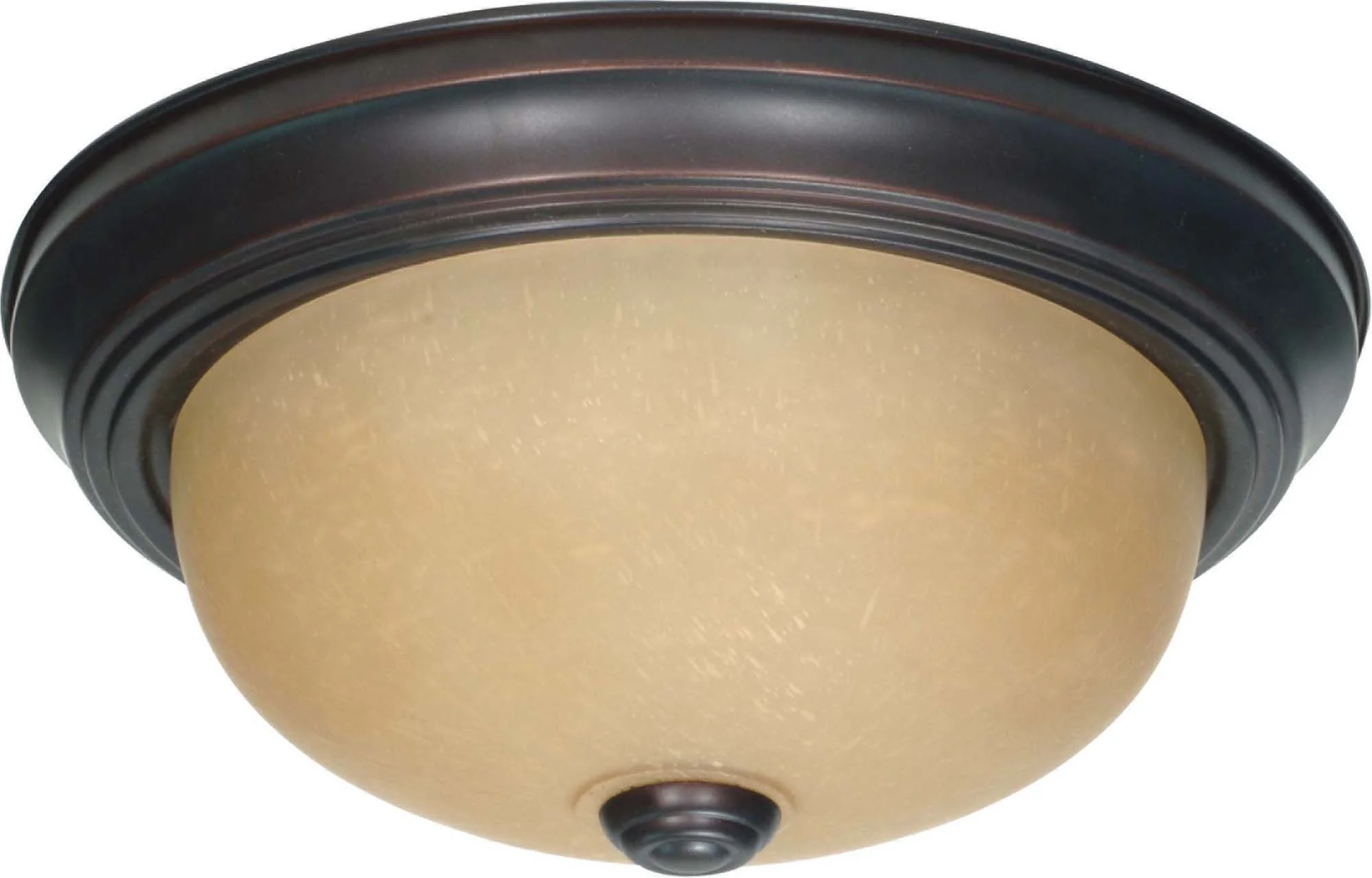 Nuvo 2 Light 11 inch Flush Mount w/ Champagne Linen Washed Glass