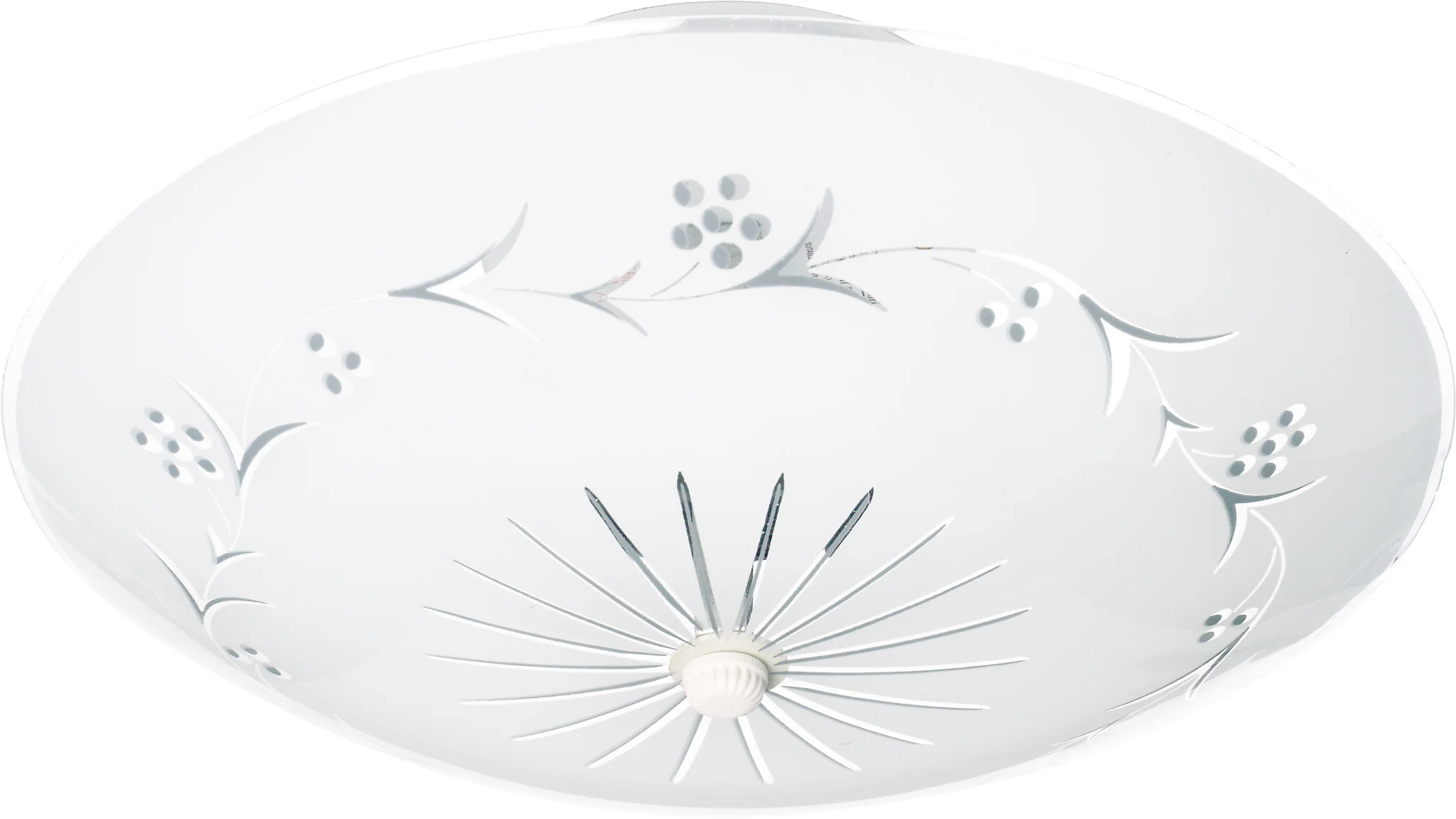 Nuvo 2-Light 12" Flush Mount Ceiling Fixture w/ Round Grape in White Finish