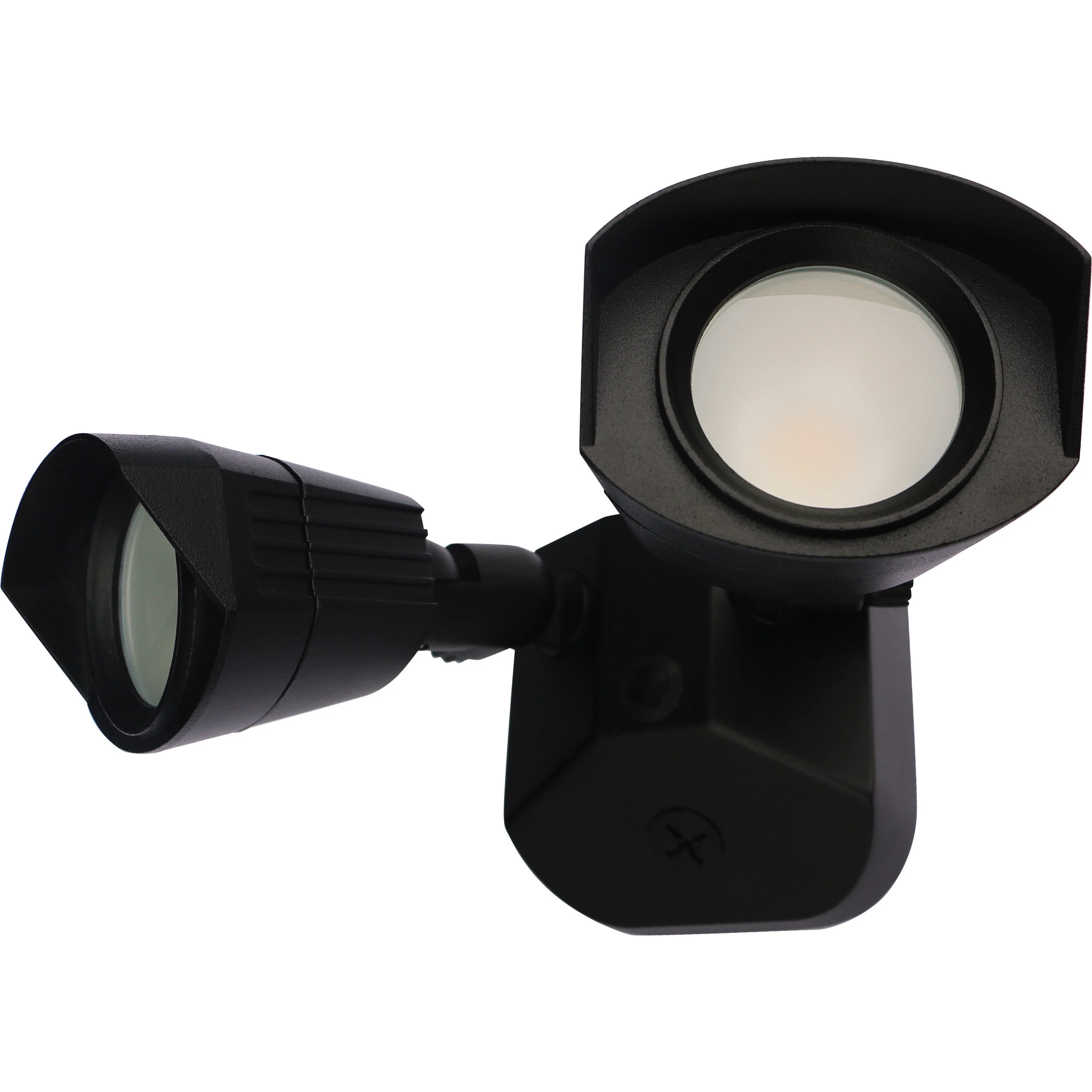 Nuvo LED Security Light w/ Dual Head Light in Black Finish 4000k