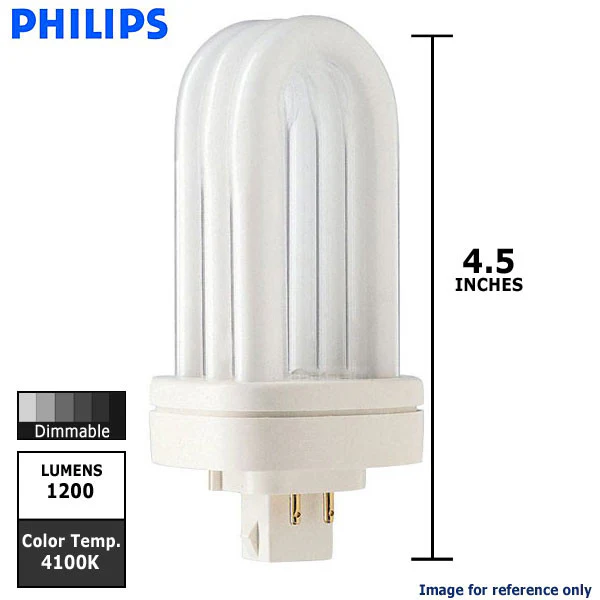Philips 18w Triple Tube 4-Pin GX24Q-2 4100k Fluorescent Light Bulb - Image 2
