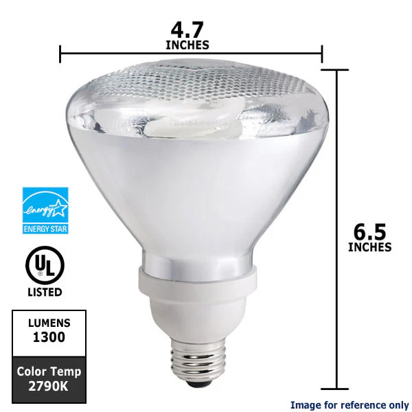 Philips 23w 120v EL/A PAR38 E26 2790K Reflector Fluorescent Light Bulb - Image 2
