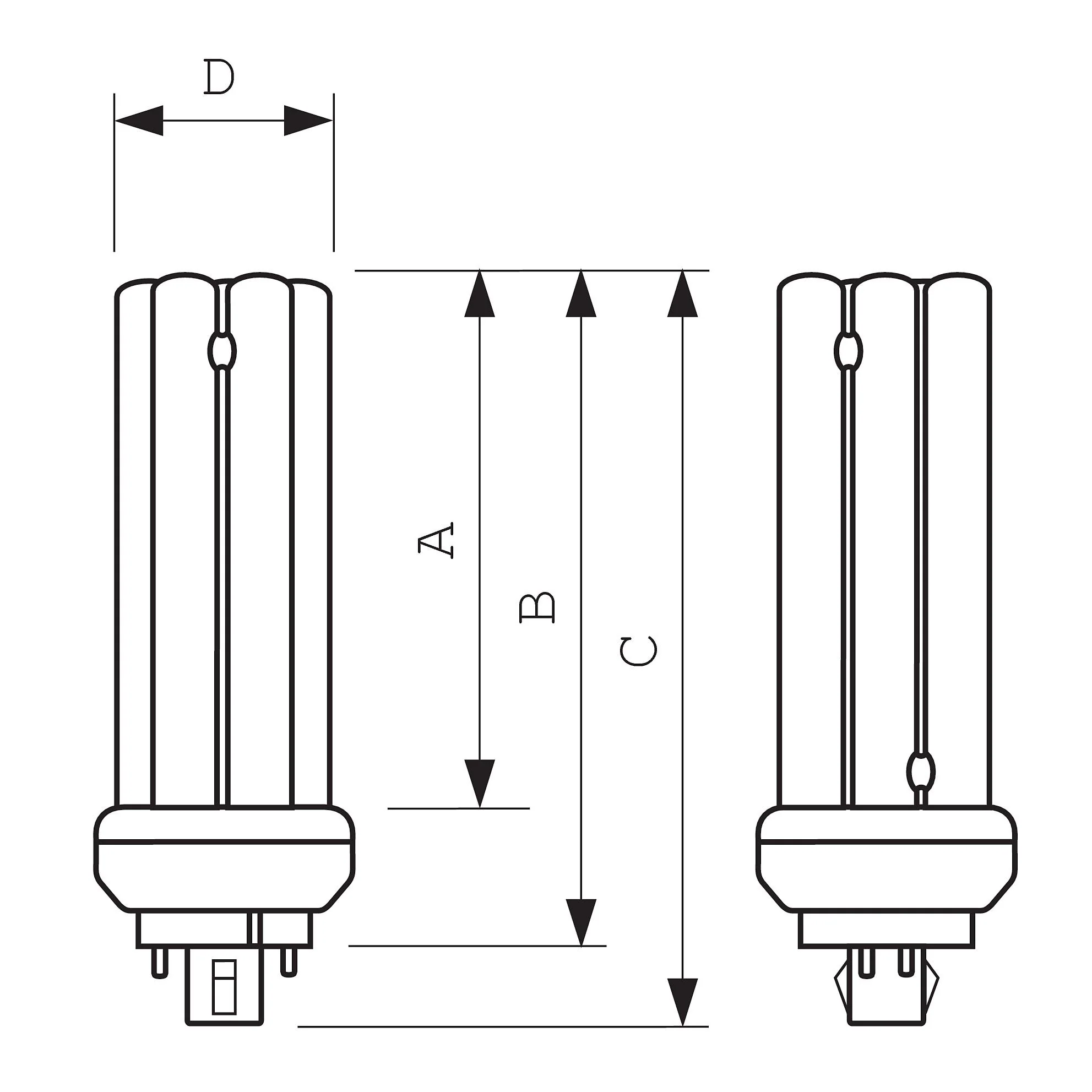 Philips PL-T 32w Triple Tube GX24Q-3 3000K Warm White Fluorescent Light Bulb - Image 2
