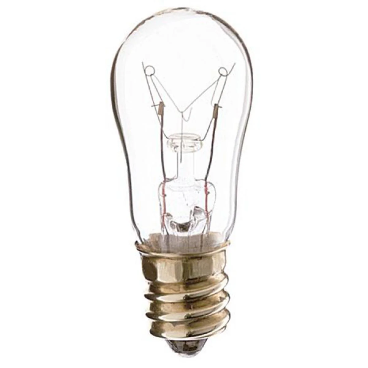 Satco 12w S6 Incandescent 30Lm E12 Candelabra base 250v Clear Bulb