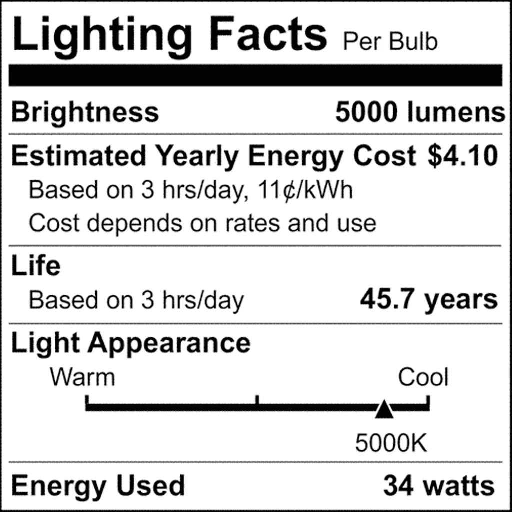 Satco 34w LED HID Replacement ED28 5000K EX39l Base 120-277v White Finish Bulb - Image 9