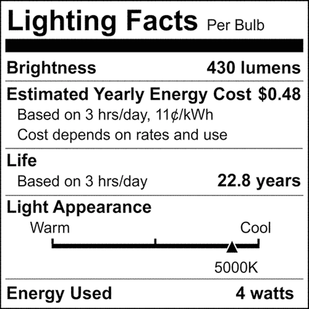 Satco 4.5w T6 LED 120v G8 Base 5000k Clear Finish Bulb - Image 7