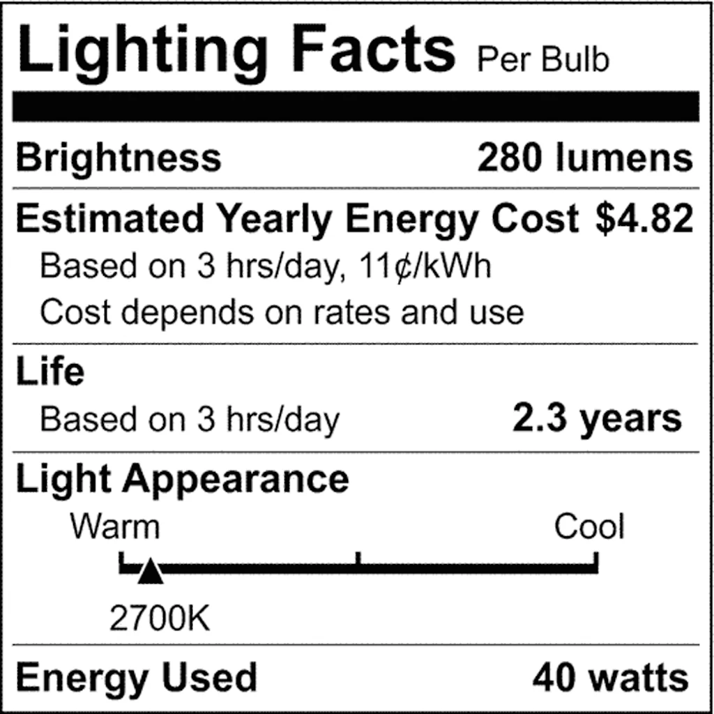 Satco 40w A15 Teflon Shatter Proof Incandescent 280Lm 130v Frosted Bulb - Image 2