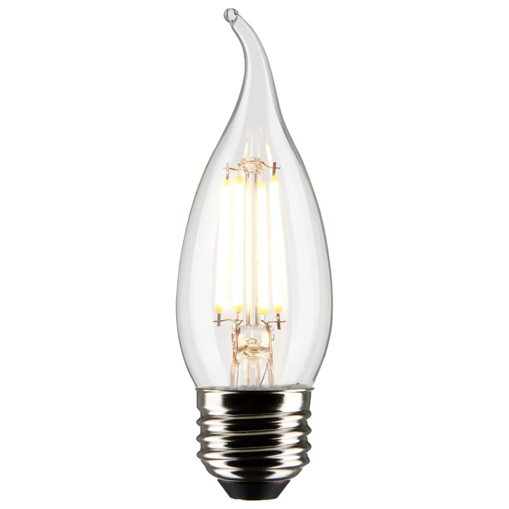 Satco 4w CA10 LED 4000K Medium Base Dimmable - 40w equiv