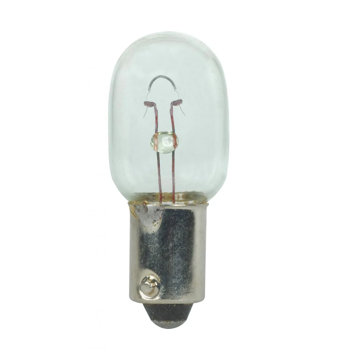 Satco 5w T4.5 miniature BA9s Miniature Bayonet base 9.84v Clear Bulb