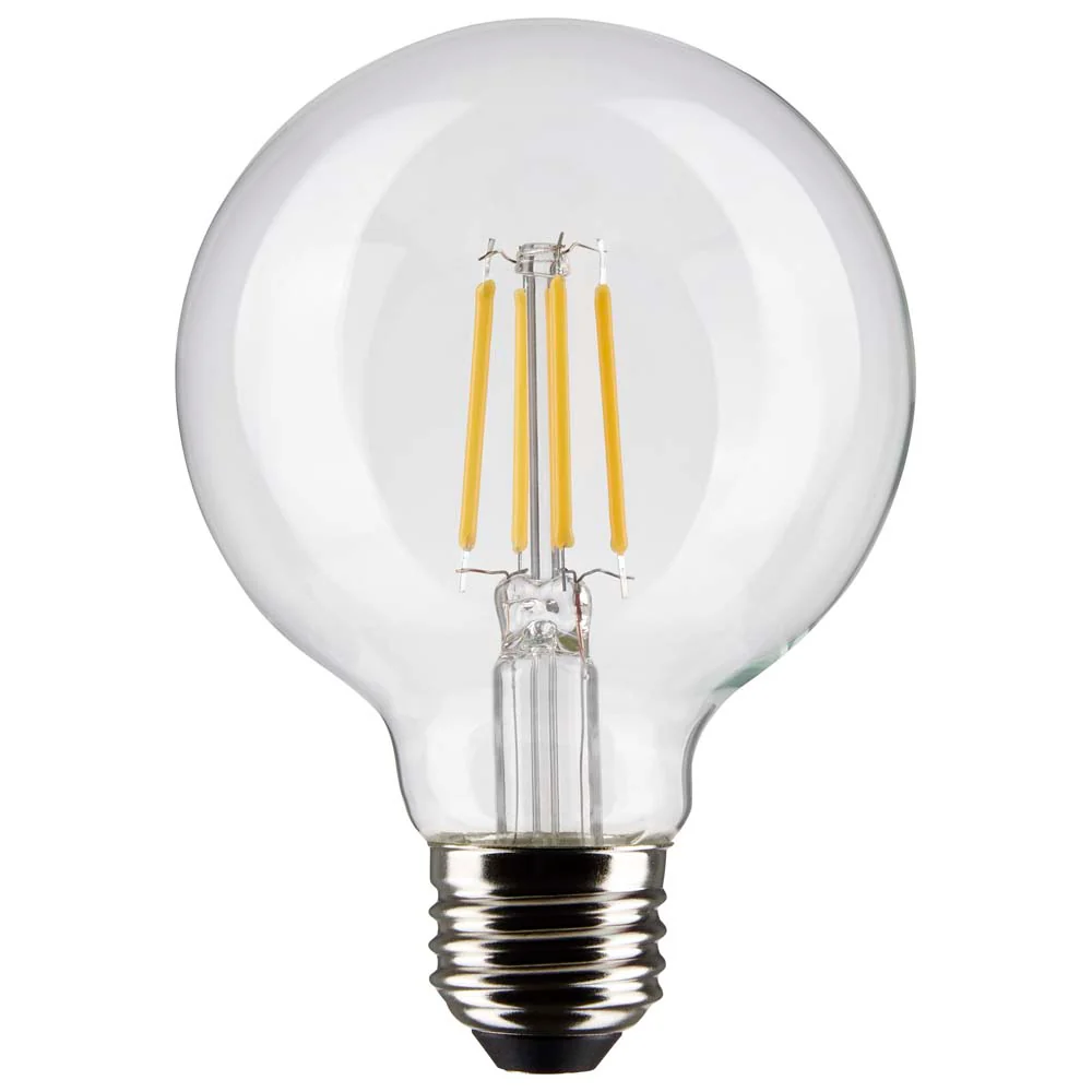 Satco 6w G25 Globe Filament LED 3000K Medium Base Dimmable - 60w equiv