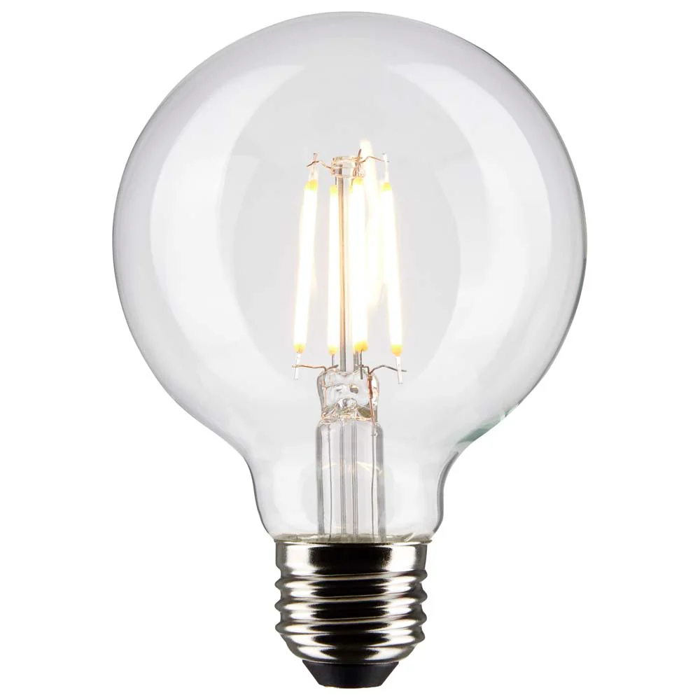 Satco 6w G25 Globe Filament LED 3000K Medium Base Dimmable - 60w equiv - Image 2