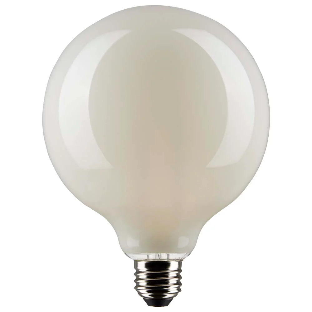 Satco 6w G40 Globe Filament LED 3000K Medium Base White Dimmable - 60w equiv - Image 2