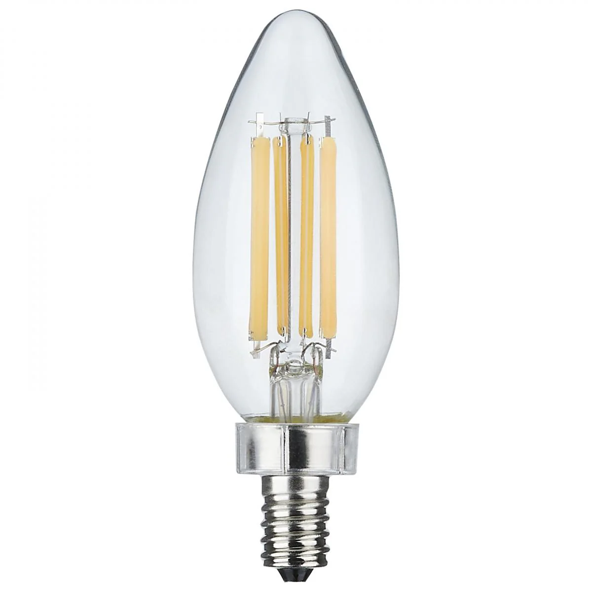 Satco 8w C11 LED 760Lm 4000K 120v Clear Finish Candelabra Base Bulb