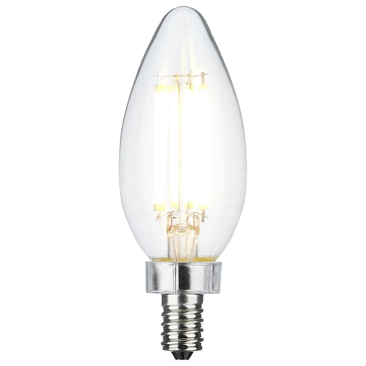 Satco 8w C11 LED 800Lm 5000K 120v Clear Finish Candelabra Base Bulb - Image 2