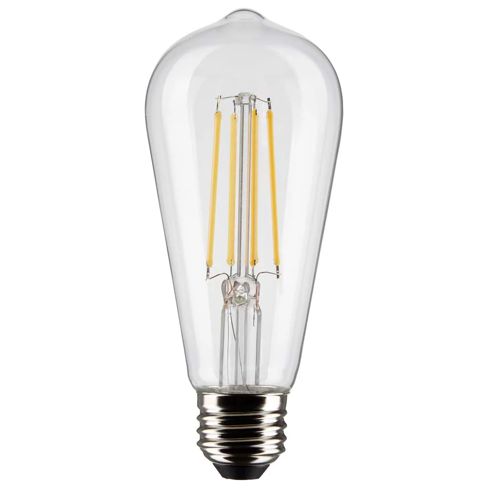 Satco 8w ST19 LED 3000K Medium Base Dimmable - 60w equiv
