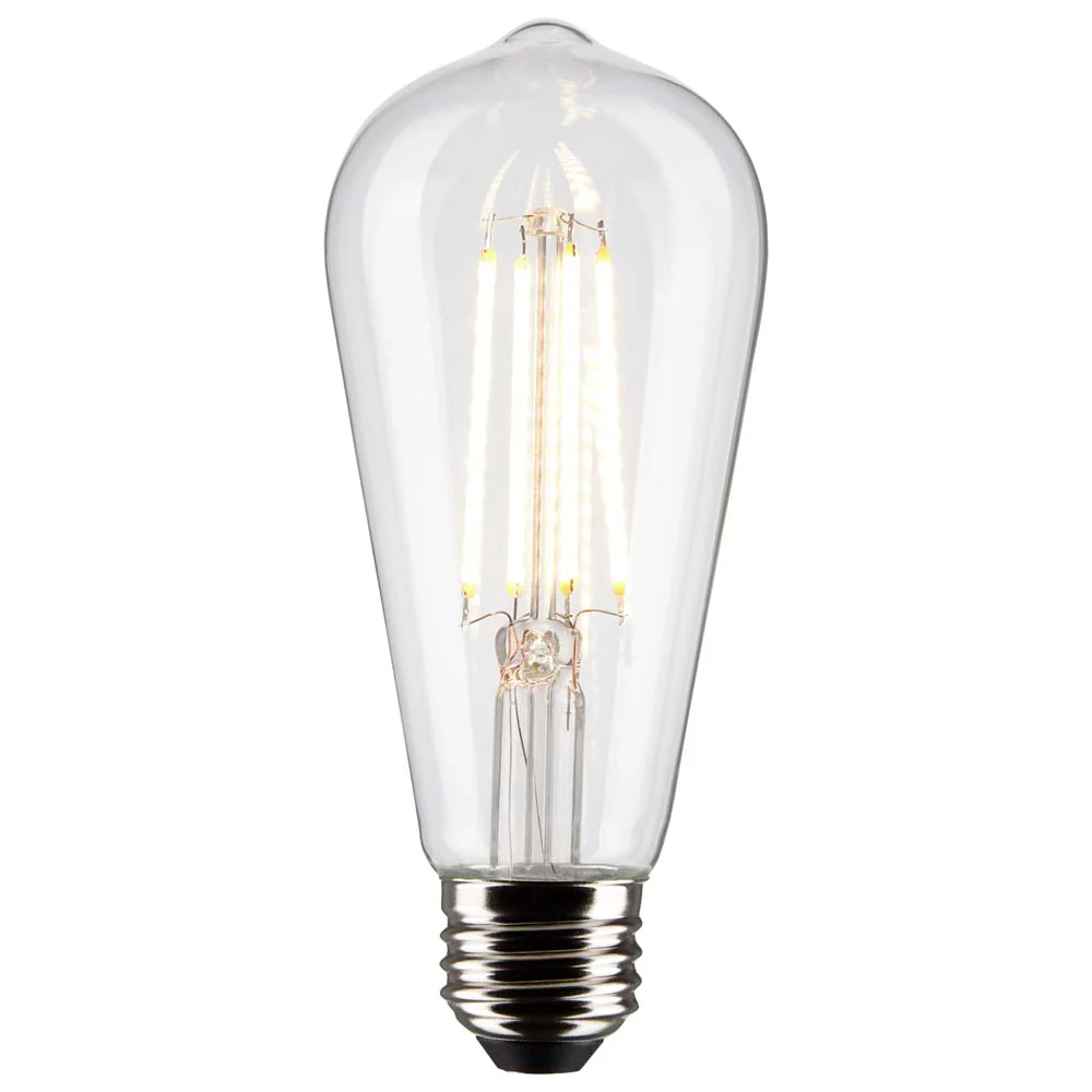 Satco 8w ST19 LED 3000K Medium Base Dimmable - 60w equiv - Image 2