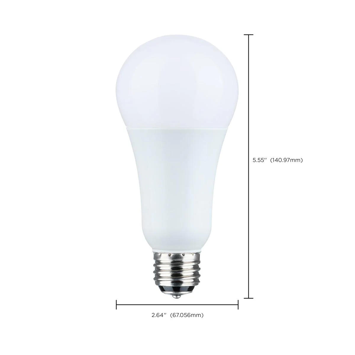 Satco A21 LED 3-Way Lamp Wattage Tunable 5000K E26d Double Contact Base 120v - Image 7