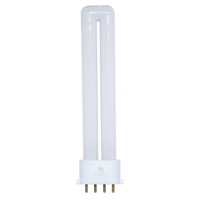 Satco S6416 9W Twin Tube 4-Pin 2G7 Plug-In base 4100K fluorescent bulb