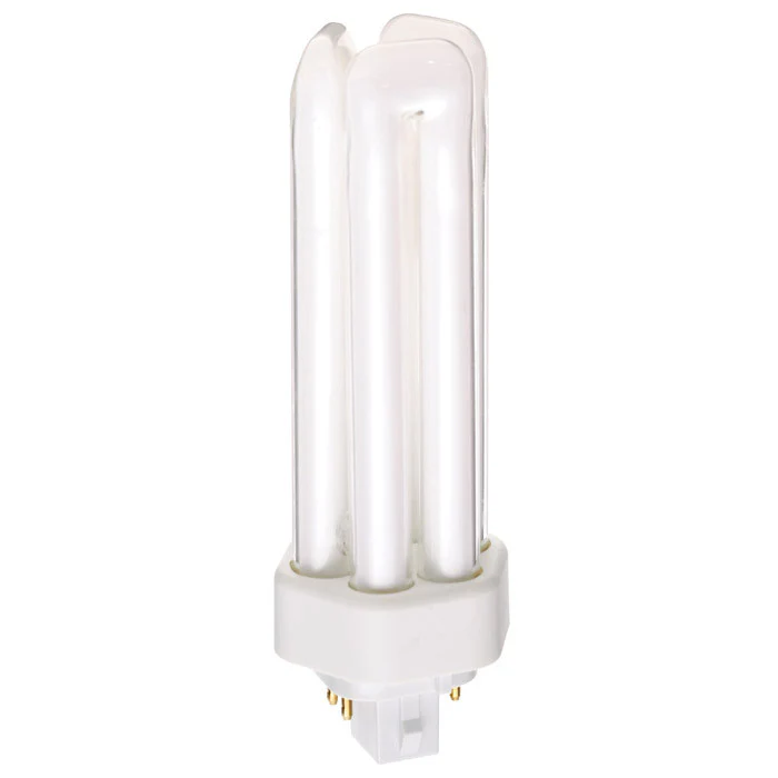 Satco S6750 32W Triple Tube 4-Pin GX24Q-3 Plug-In base 3000K fluorescent bulb