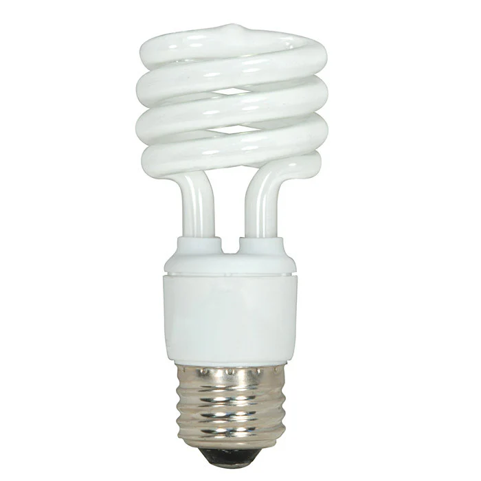 Satco S7214 11W T2 Ultra Mini Spiral Light Bulb Screw-In 2700K fluorescent bulb
