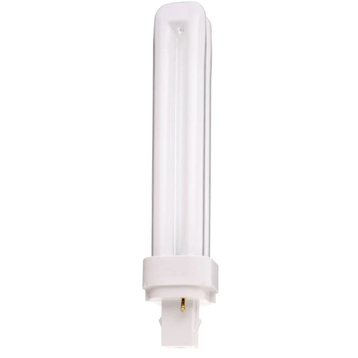 Satco S8326 26W Quad Tube 2-Pin G24D-3 Plug-In base 3000K fluorescent bulb