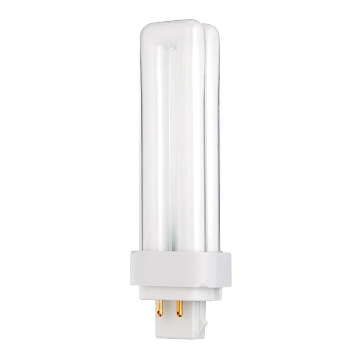 Satco S8333 18W Double Tube 4-Pin G24Q-2 Plug-In base 2700K fluorescent bulb