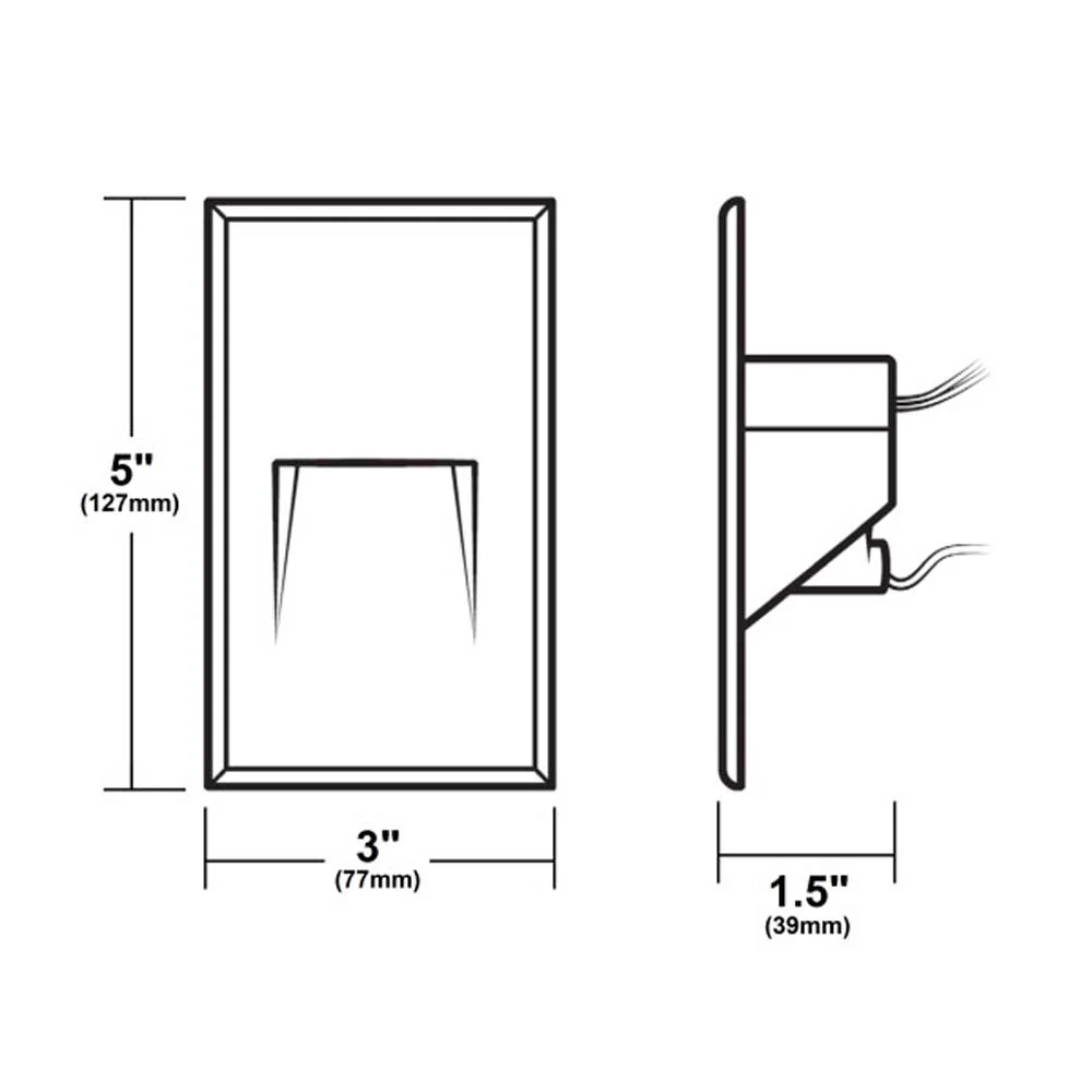 STW Series Vertical Wet Location LED Step Light Bronze - Image 2