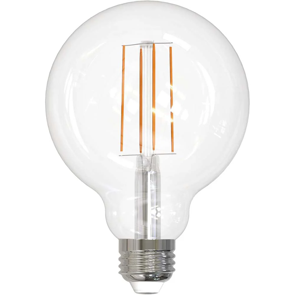 Sunlite 8.5w LED G30 Edison Globe Clear E26 Base 2700K Bulb - 100W Equiv