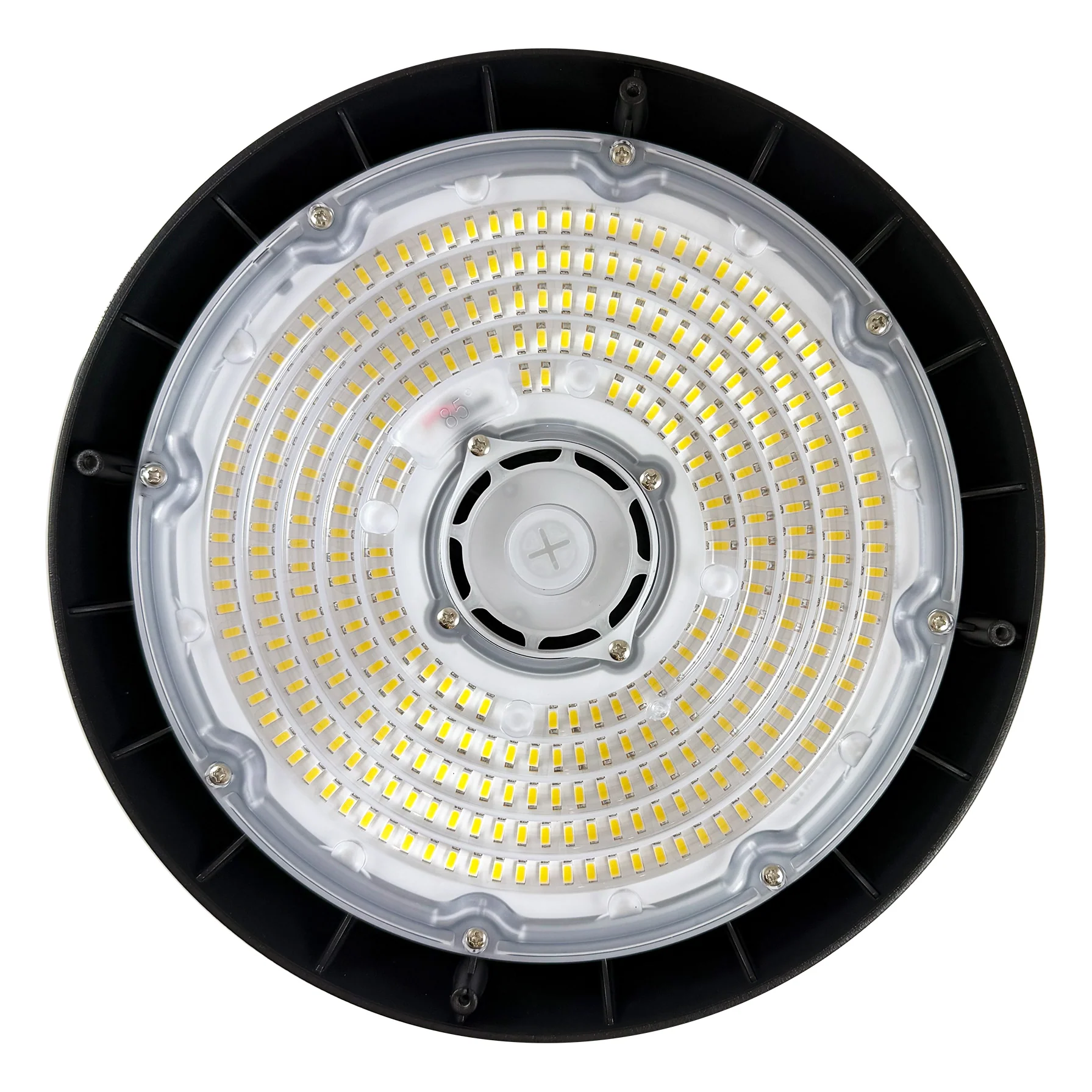 UFO LED High Bay 100W 14,533Lumens 5000K  100-277V Dimmable Black Finish - Image 3