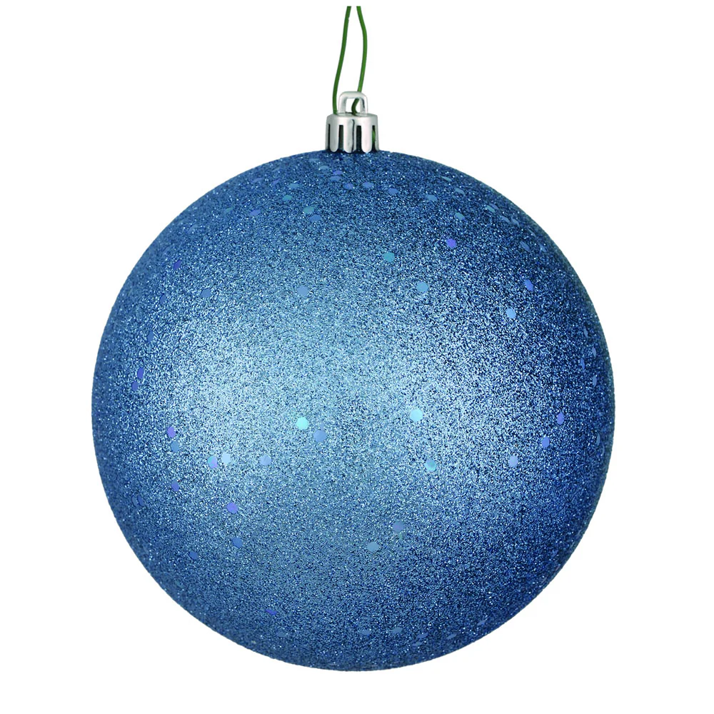 Vickerman 10 in. Periwinkle Ball Christmas Ornament