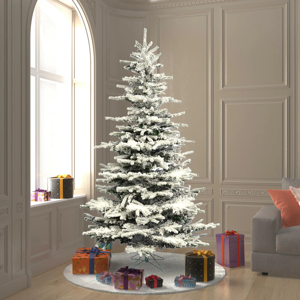 Vickerman 10ft. Flocked Sierra Fir Artificial Christmas Tree Unlit - Image 3