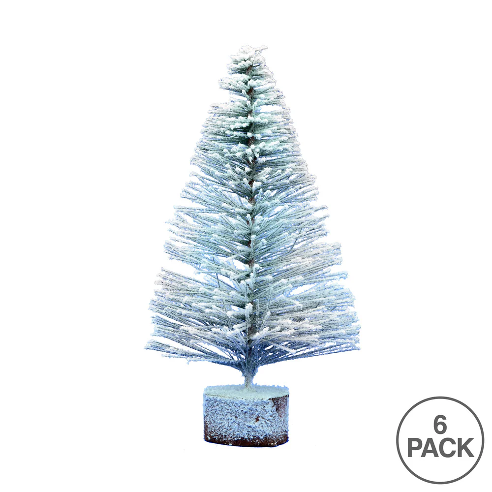 Vickerman 9in. Flocked Village Artificial Christmas tree - Image 5